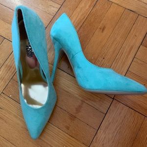 Teal stilettos. Never worn.